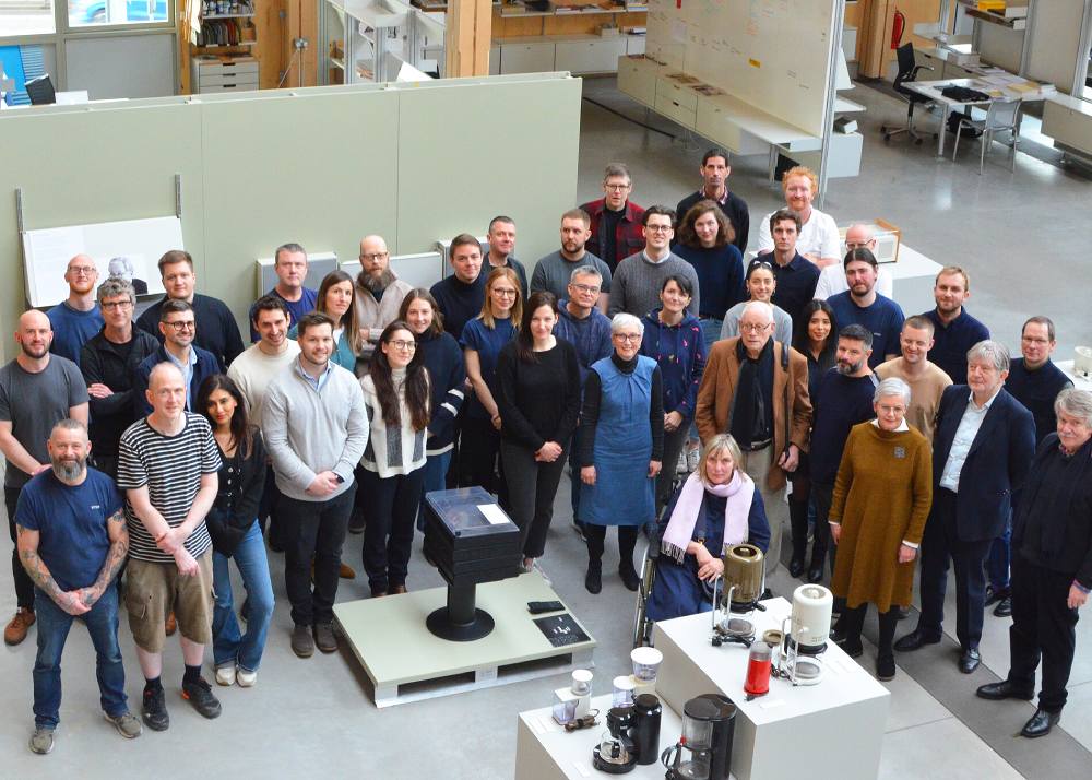 Dieter Rams and Klaus and Ulrike Klemp visited the Vitsœ Royal Leamington Spa headquarters in 2024.